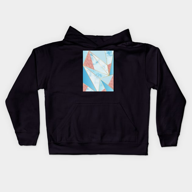 Geometric sky Kids Hoodie by Seven Trees Design